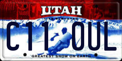 UT license plate C110UL