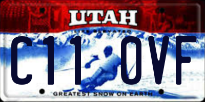 UT license plate C110VF