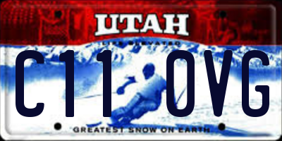 UT license plate C110VG
