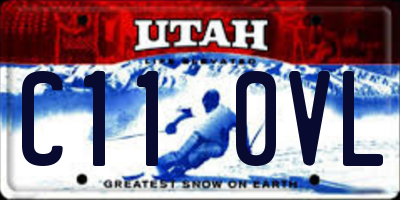 UT license plate C110VL