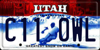 UT license plate C110WL