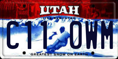 UT license plate C110WM