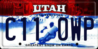 UT license plate C110WP