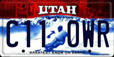 UT license plate C110WR