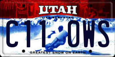 UT license plate C110WS