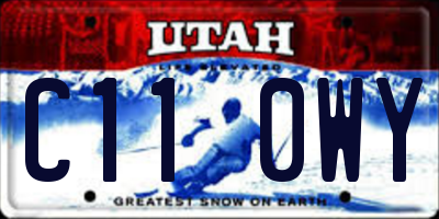 UT license plate C110WY