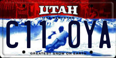 UT license plate C110YA