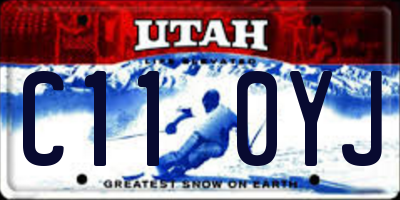 UT license plate C110YJ