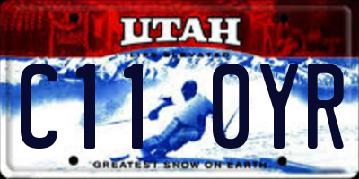 UT license plate C110YR