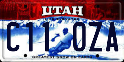 UT license plate C110ZA