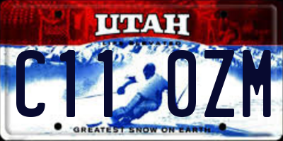 UT license plate C110ZM