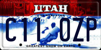 UT license plate C110ZP