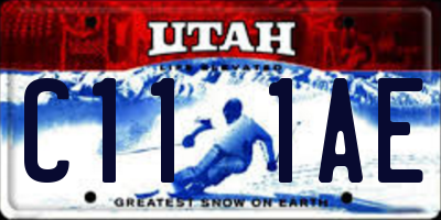 UT license plate C111AE