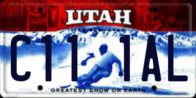 UT license plate C111AL
