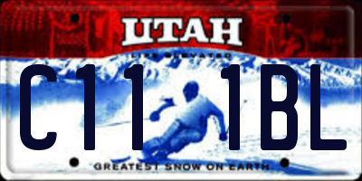 UT license plate C111BL