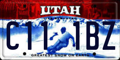 UT license plate C111BZ