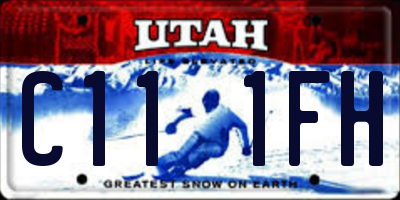 UT license plate C111FH