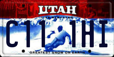 UT license plate C111HI