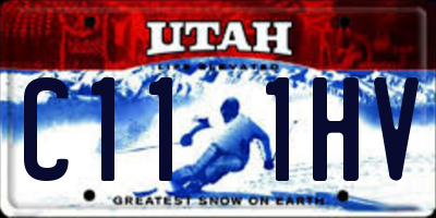 UT license plate C111HV
