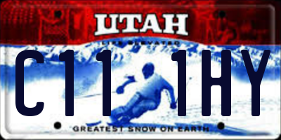 UT license plate C111HY