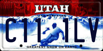 UT license plate C111LV