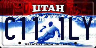 UT license plate C111LY