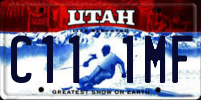 UT license plate C111MF