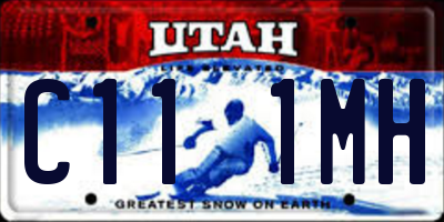 UT license plate C111MH