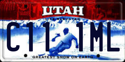 UT license plate C111ML