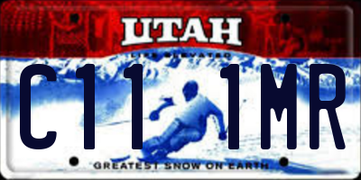 UT license plate C111MR