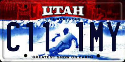 UT license plate C111MY