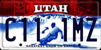 UT license plate C111MZ