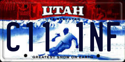 UT license plate C111NF