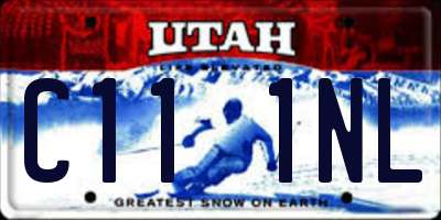 UT license plate C111NL