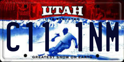 UT license plate C111NM