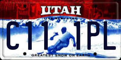 UT license plate C111PL