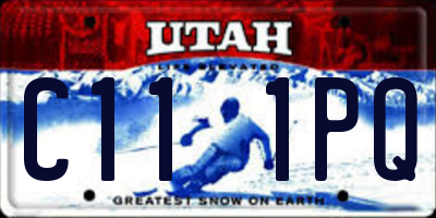 UT license plate C111PQ