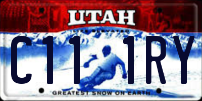UT license plate C111RY