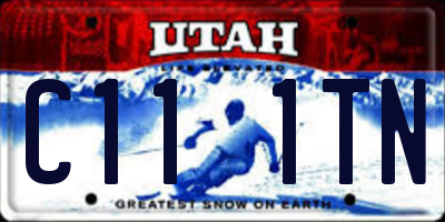 UT license plate C111TN