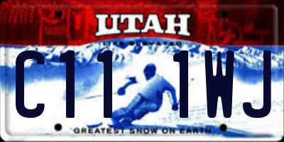 UT license plate C111WJ