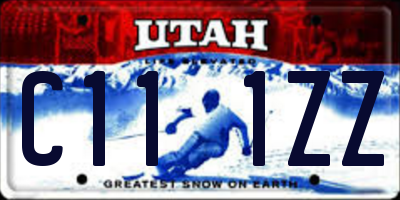UT license plate C111ZZ