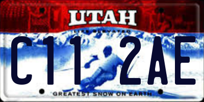 UT license plate C112AE