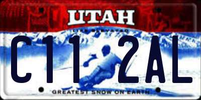 UT license plate C112AL