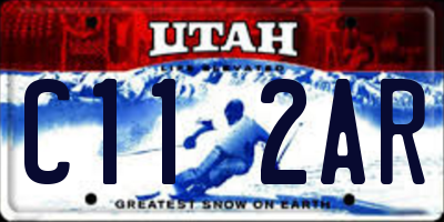 UT license plate C112AR