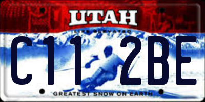 UT license plate C112BE