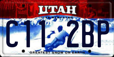 UT license plate C112BP