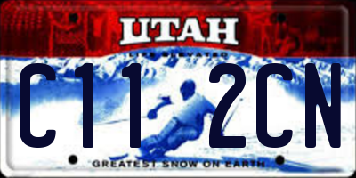 UT license plate C112CN