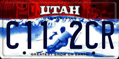 UT license plate C112CR