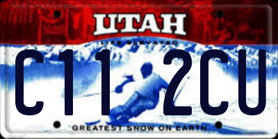 UT license plate C112CU
