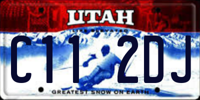 UT license plate C112DJ